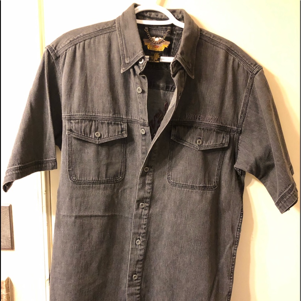 Harley Davidson Denim S Button Down